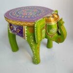 WOODEN Elephant stool