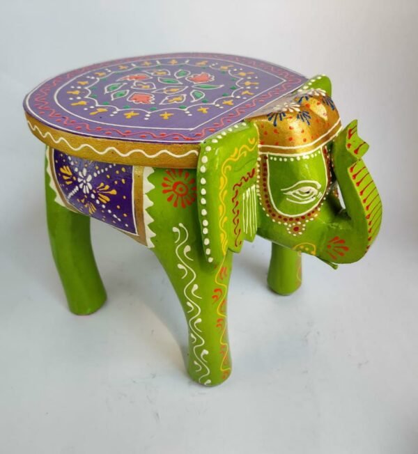 WOODEN Elephant stool