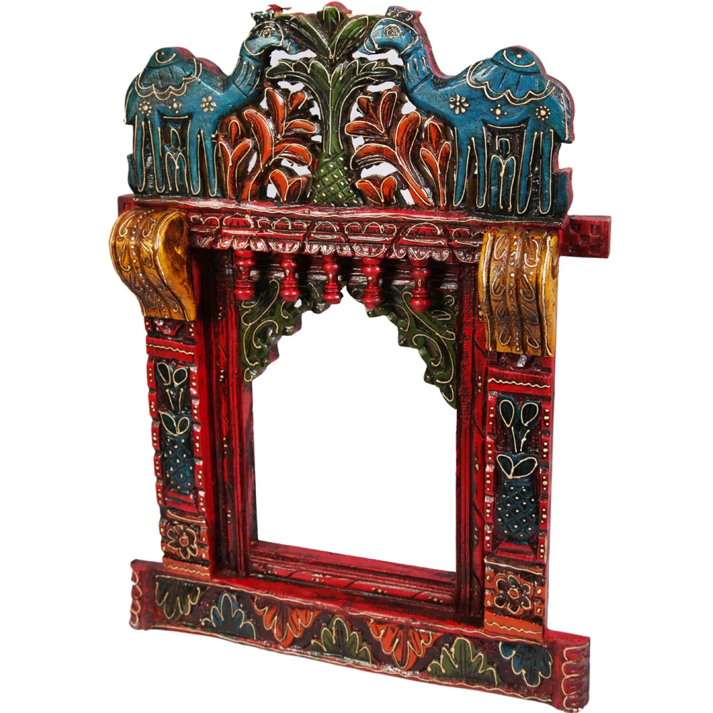 Colorful Camel Print Rajasthani Wooden Jharokha Online