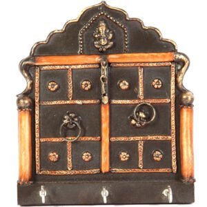 Rajasthani Wooden Jharokha Key Holder For Wall