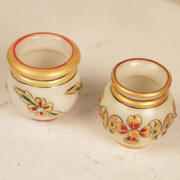 Set Of Two Mini Matkis Made Of High Quality Marble