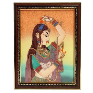 Wooden gemstone raagini painting frame