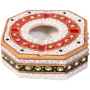 Traditional Colored Marble Meenakari Craft Ash Tray