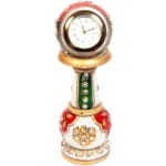 Marble Meenakari Handmade Decorative Items Pillar Watch