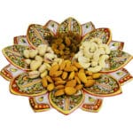 Lotus Shaped Marble Serving Tray