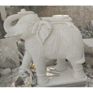 Marble Elephant Statue