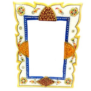 Marble Meenakari Stone Handicrafts Photo Frame