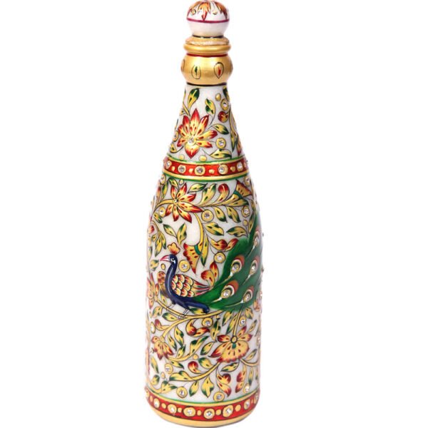 Meenakari Marble Handicrafts Champagne Bottle