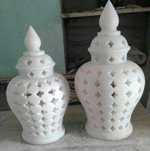Pure White Marble Morracan Lamps
