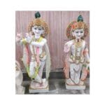 White Marble Radha Krishna Statue