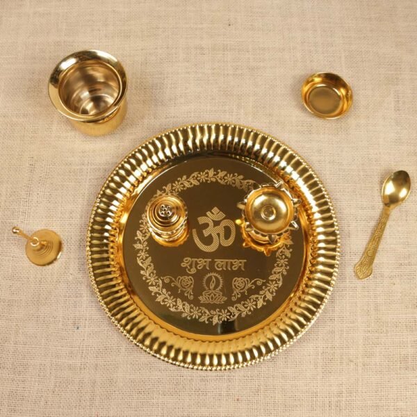 Authentic German Silver Puja Thali