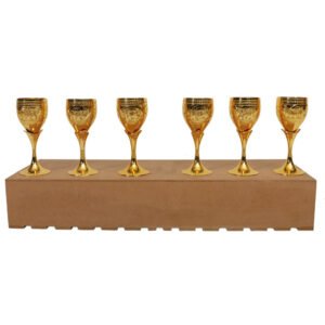 Gold Plated Np Wine Glass Set Of 6