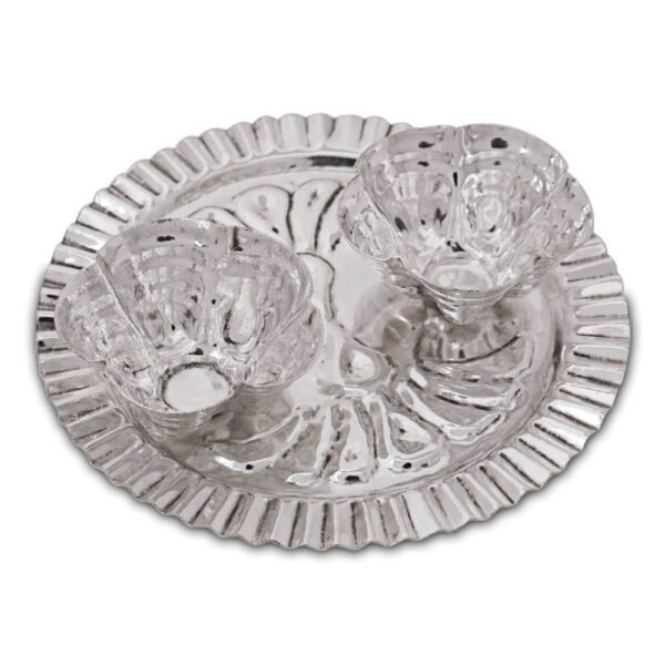 Roli-Chawal Plate Made Of German Silver With Highest Quality Finish