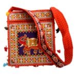 Cotton hand bag with elephant design