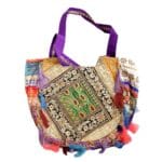 Handcrafted net embroidered Tote bag