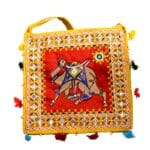 Handcrafted square yellow bag