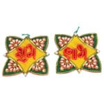 Kundan Craft Star Shaped Shubh Labh Door Toran For Diwali