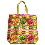 Square Handle Bag With Embroidery