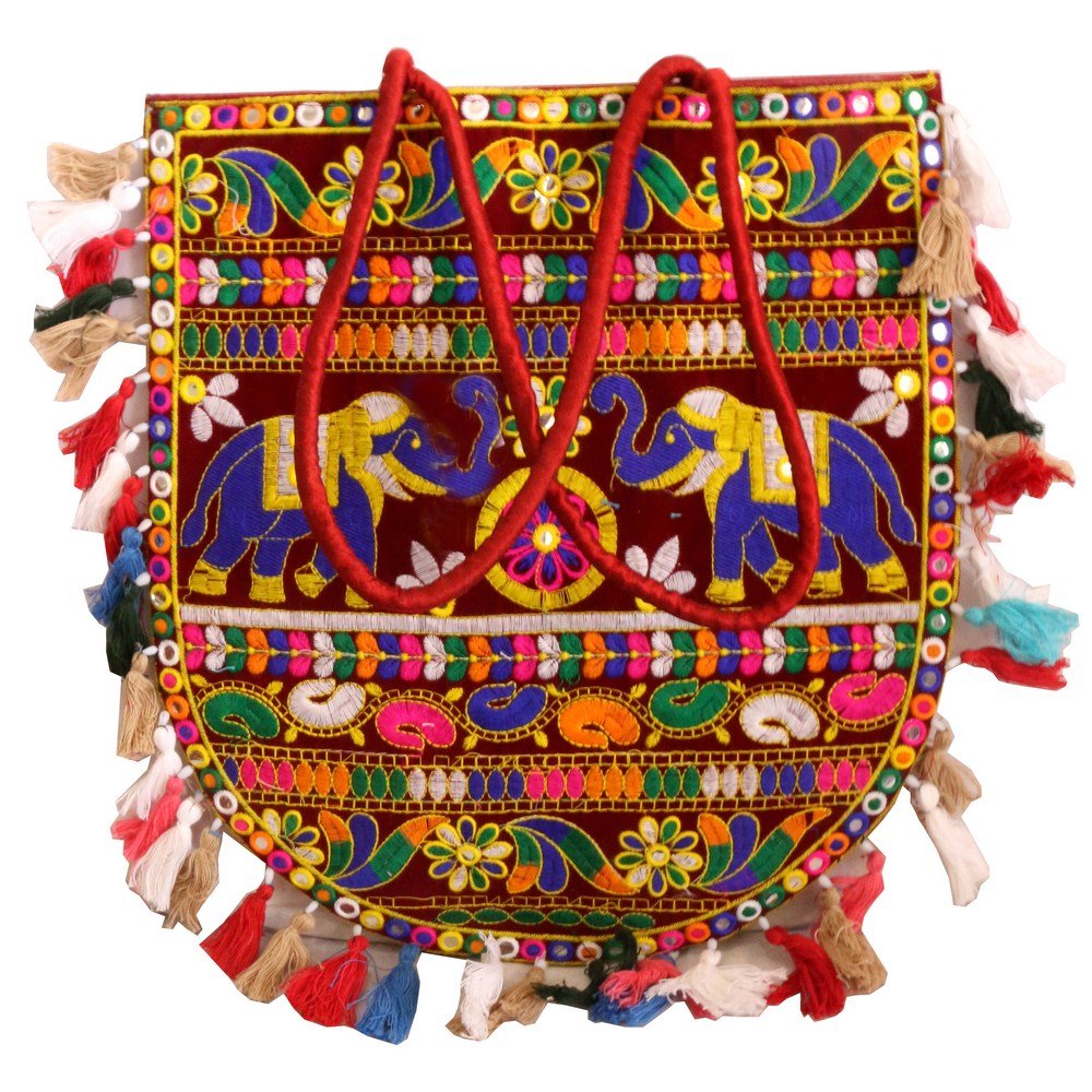 Handmade Indian Potli Bag With Dabka Work – Craft Bazaar